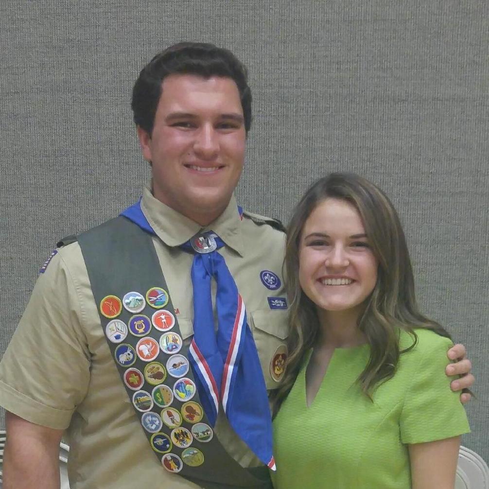 When Josh received his Eagle I was clueless that we would ever be anything but friends. I was into someone else and he was dating around. A few months later, our friendship caught fire!