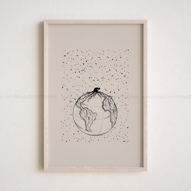 Abraham - father of many nations, Genesis 17 Bible Study, God's Promise, Minimalist Modern Christian Poster, Bible Story Art