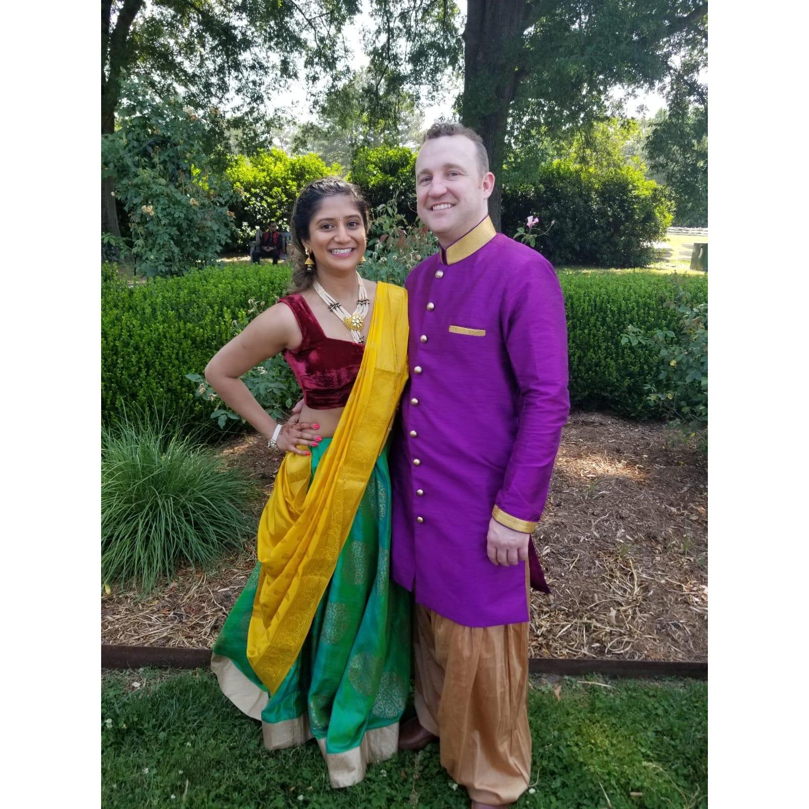 In Virginia Beach all dressed up for Aneri's cousin's wedding.