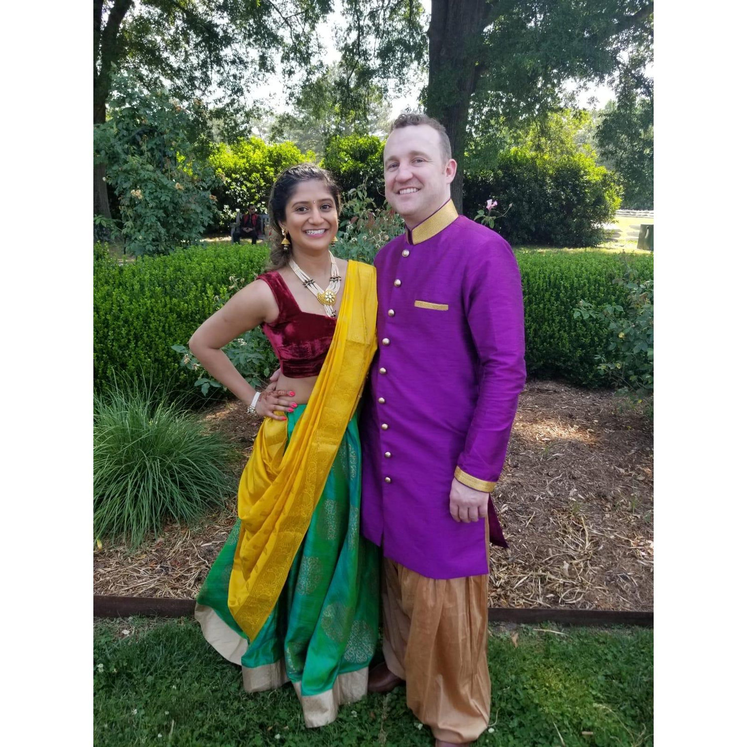In Virginia Beach all dressed up for Aneri's cousin's wedding.