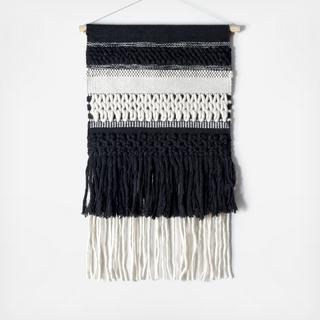 Textured Stripe Tassel Wall Hanging
