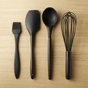 Black Silicone Kitchen Utensils Set of 4