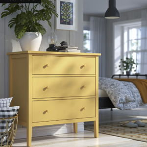 GULLABERG 3-drawer dresser - yellow 39x18 7/8x39 3/8 "