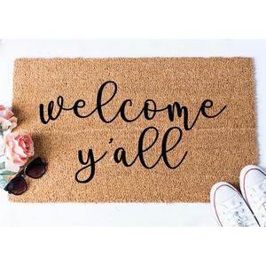 Welcome Y'all Doormat - Hello Doormat - Welcome Mat - Cute Door Mat - Custom Doormat - Unique Doormat - Hello Mat - Welcome Doormat - Rug