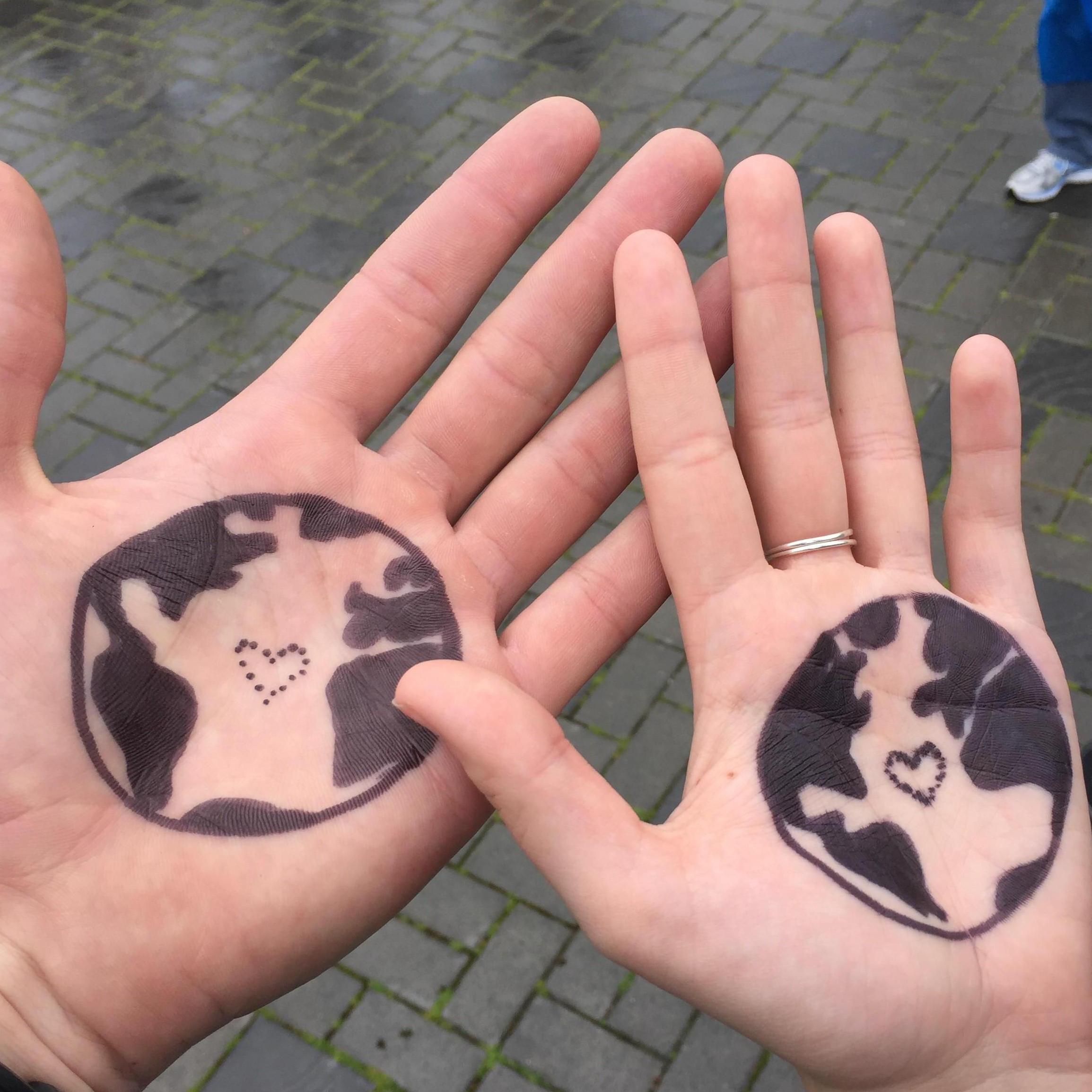 One of the first times Aaron and Kay hung out - at the Science March 2017.