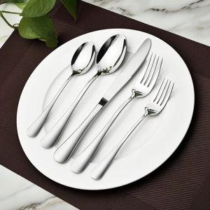 Silverware Set for 8, 40 Piece Heavy Duty Stainless Steel Flatware Utensils Cutlery Set Including Steak Knife Fork and Spoon, Dishwasher Safe, Gift Package for Wedding Housewarming