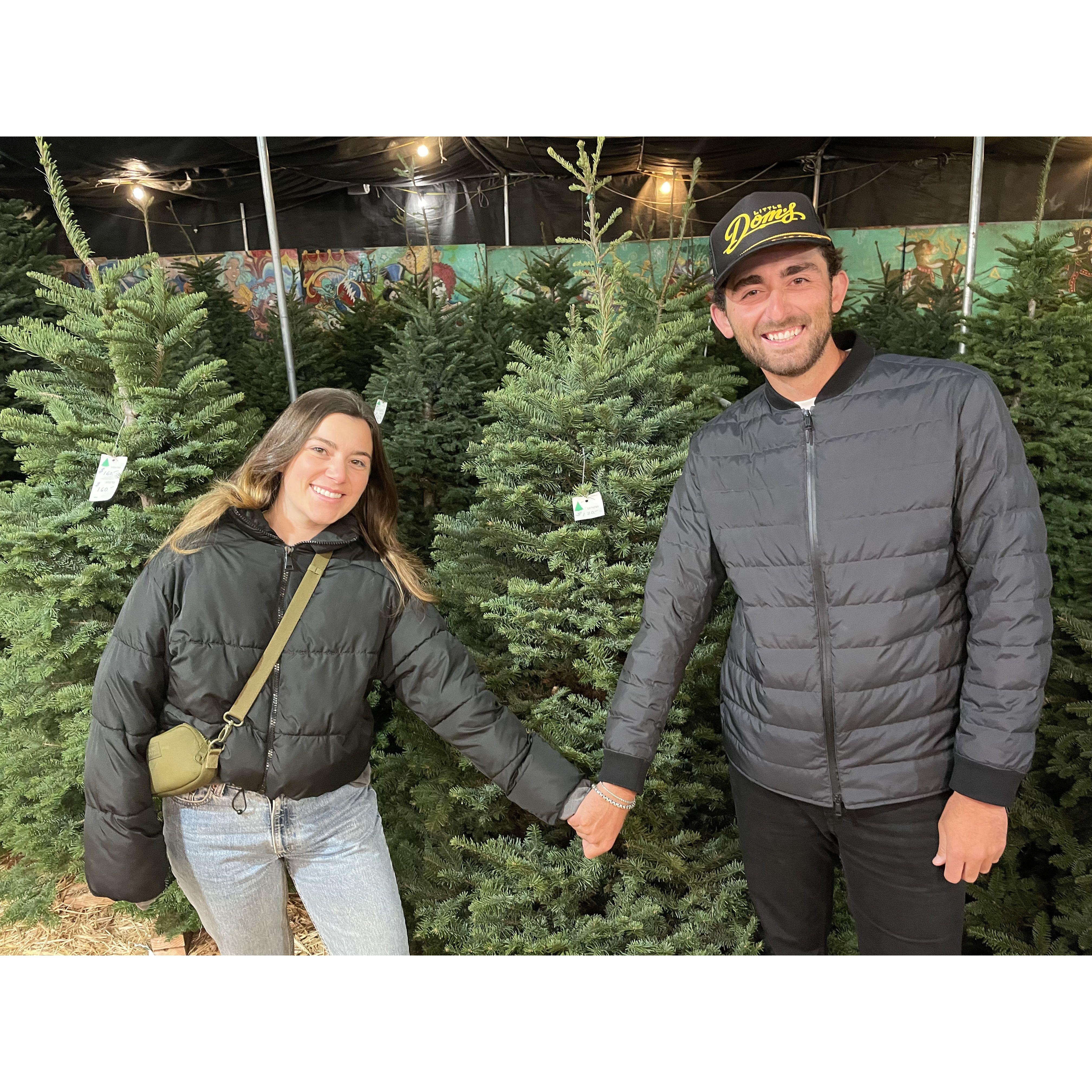 Our first Christmas tree together.