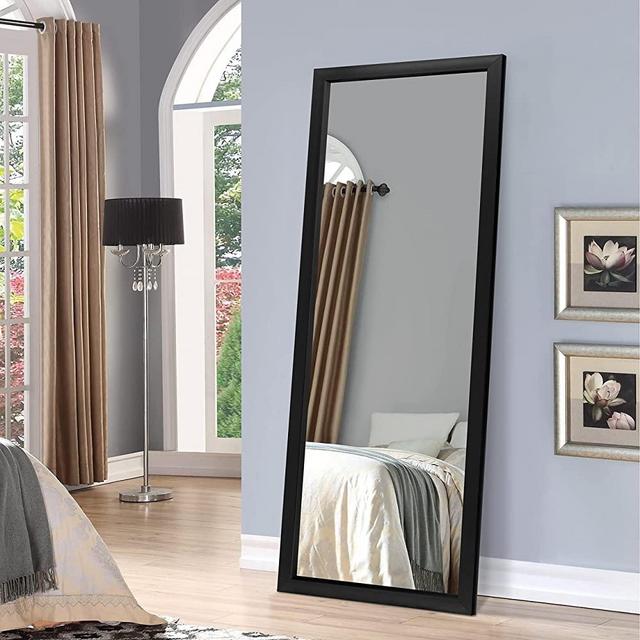 NeuType Full Length Mirror 43"x16" Large Mirror Bedroom Locker Room Standing Hanging Mirror Dressing Mirror, Black(No Stand)