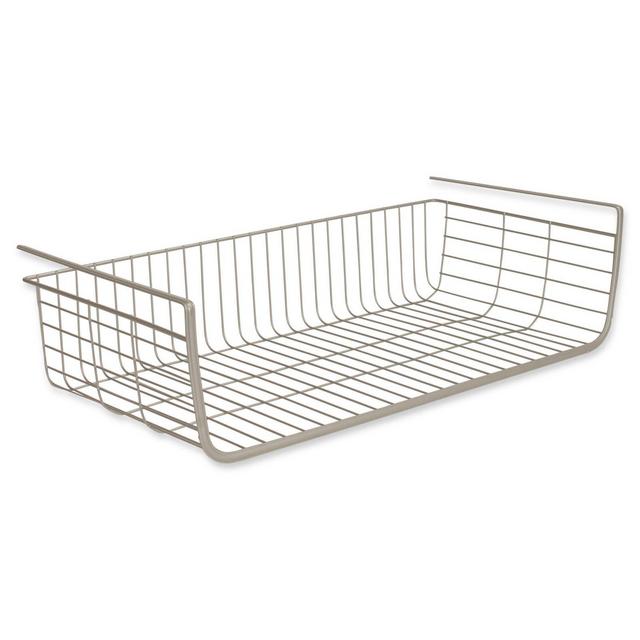 Spectrum Steel Ashley™ Large Over-the-Shelf Basket in Satin Nickel