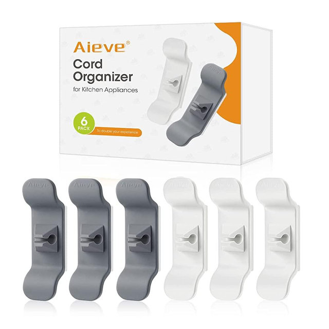 AIEVE Cord Organizer for Appliances, 6 Pack Kitchen Appliance Cord Winder Cord Wrapper Cord Holder for Appliances, Mixer, Blender, Toaster, Coffee Maker, Pressure Cooker and Air Fryer Storage…