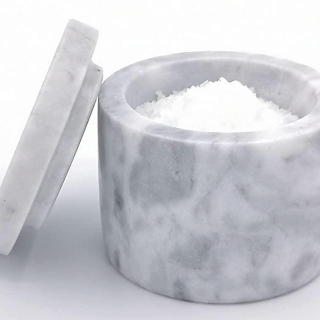 Gold Flamingo Designs Salt Cellar–Marble Salt and Pepper Bowl | Salt Holder | Salt Box | Spice Jar | Salt Container | Sugar Bowl