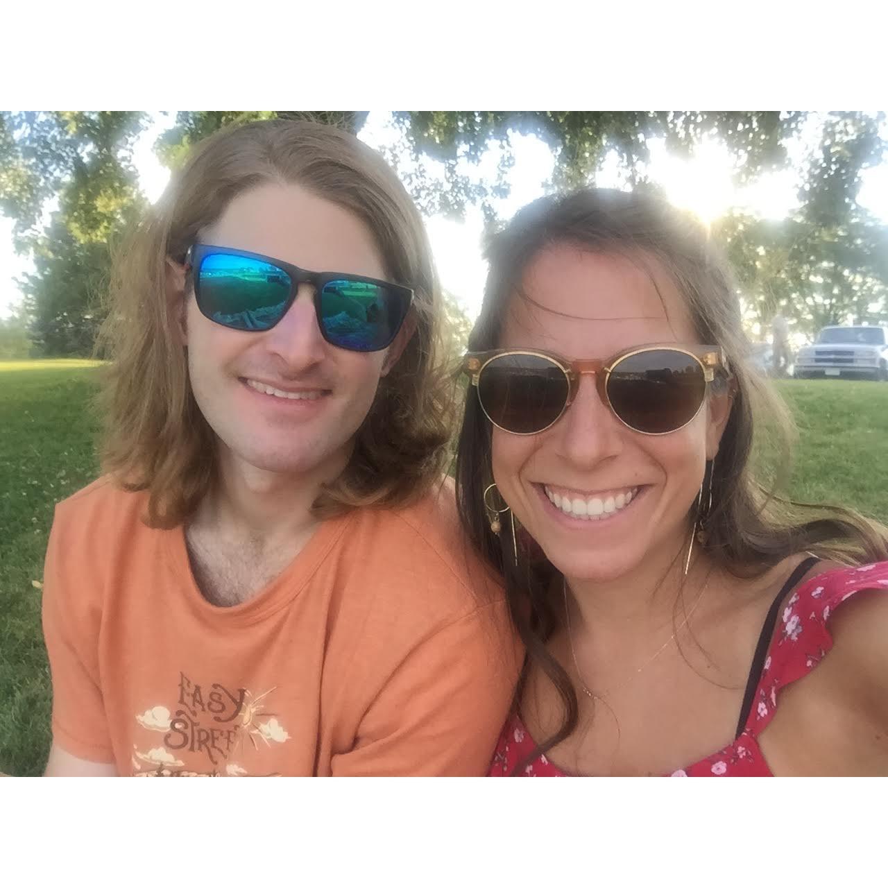 Exploring our new neighborhood after buying our house!