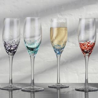 Speckle Champagne Flute, Set of 4
