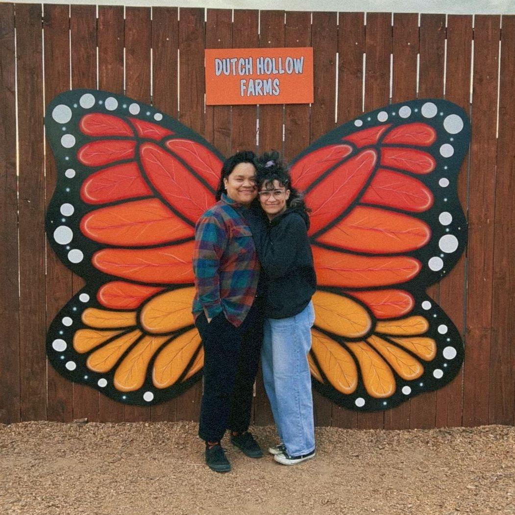 Just a cute little butterfly at a pumpkin patch!