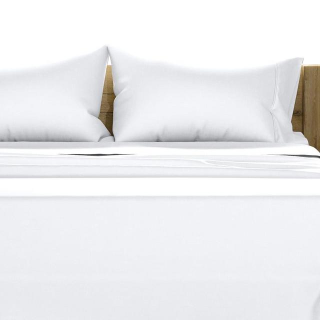 TEXAS LINEN CO. 100% Egyptian Cotton Sheets Queen Size - 1200 Thread Count 4 PC Queen Sheet Set Egyptian Cotton, Sateen Weave Luxury Sheets Queen, High Thread Count Sheets, 16" Deep Pocket - White