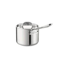 All Clad D3 Stainless 3-ply Bonded Cookware, Sauce Pan with lid, 2 quart