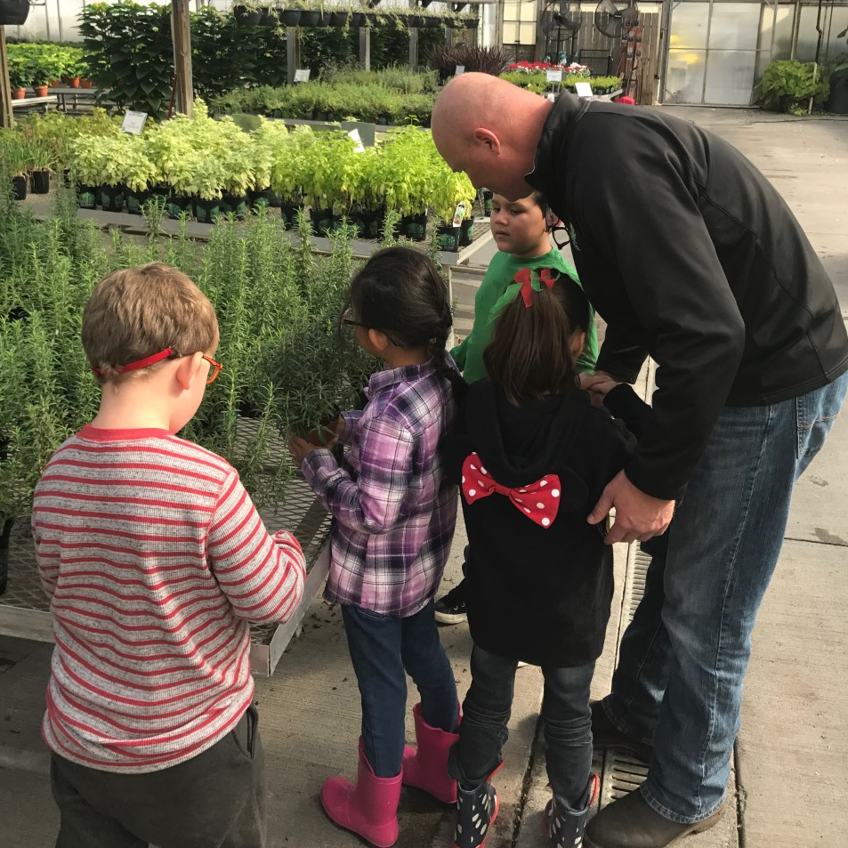 Mr. Tim was so popular with Laura's class when we toured the greenhouse!