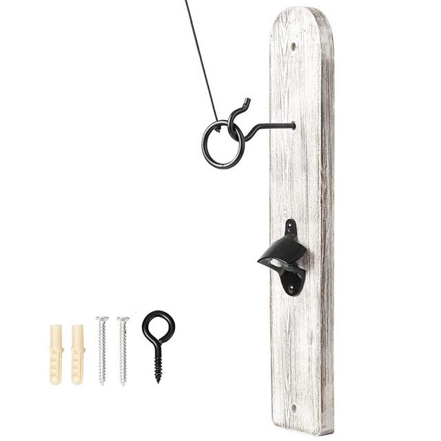 Play Platoon Hook and Ring Game with Bottle Opener and Magnetic Cap Catch - Ring Toss Game for Adults