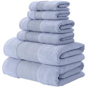 Modern Threads Air Cloud 6-Piece Towel Set - 100% Zero-Twist Cotton, 500 GSM, Quick Dry & Plush, Sand