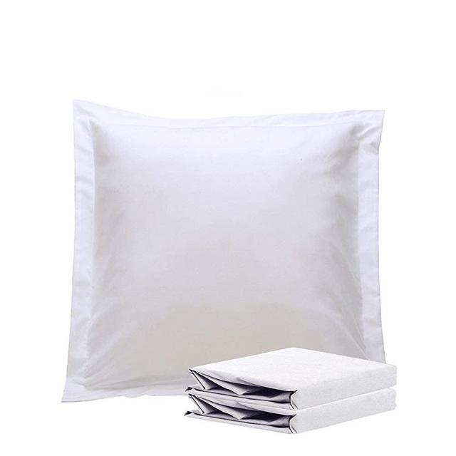 NTBAY 100% Brushed Microfiber European Square Throw Pillow Cushion Cover Set of 2, Soft and Cozy, Wrinkle, Fade, Stain Resistant (26x 26 inches, White)