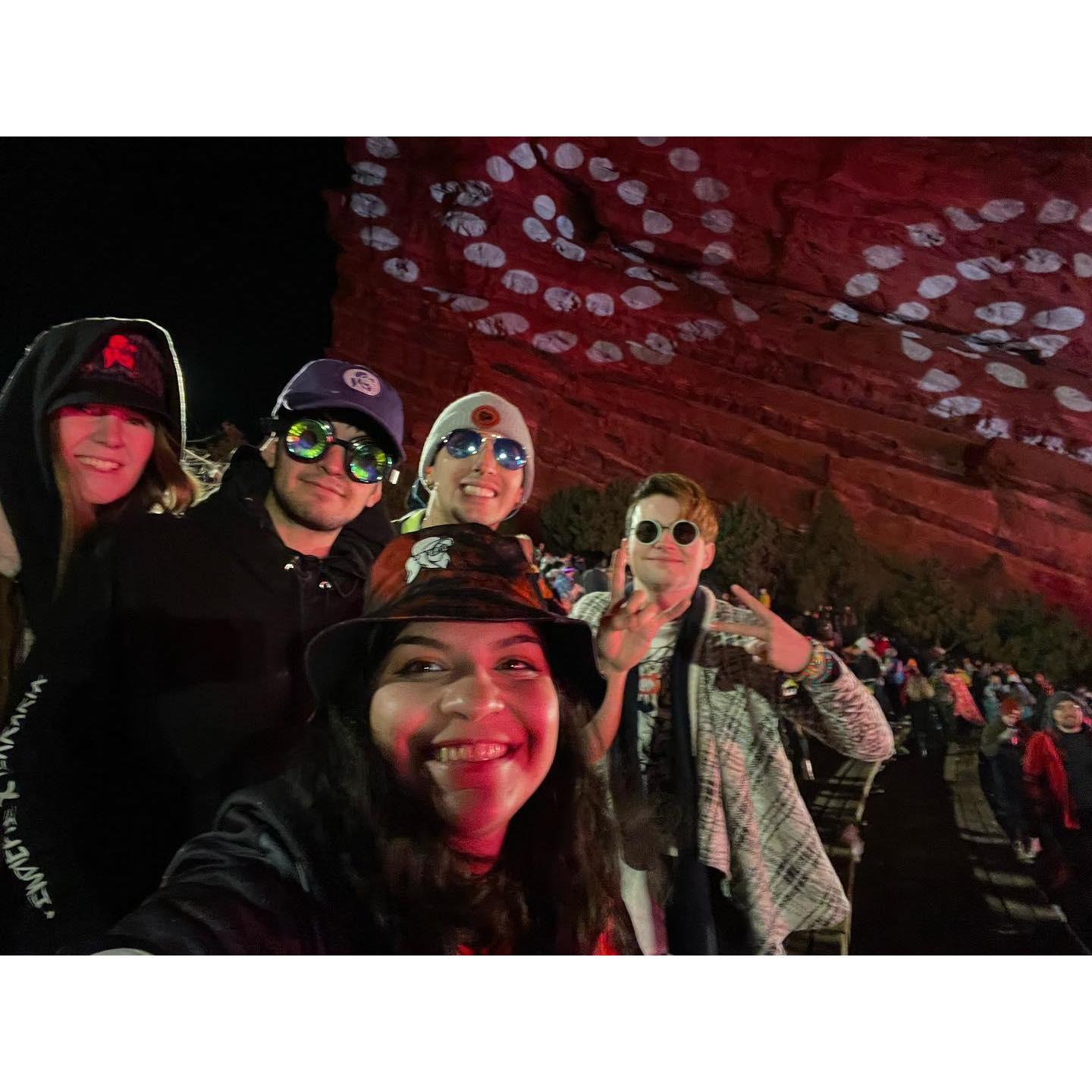 Fun time at Red Rocks Seeing REZZ with friends