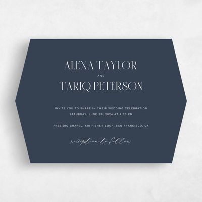 Blue Diamond Wedding Invitation - Roberts Landscape