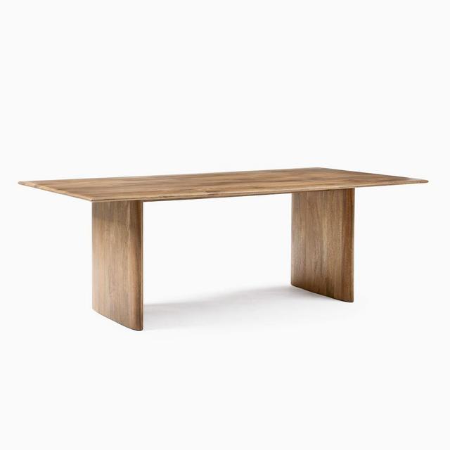 Anton Solid Wood Extra Wide 86" Dining Table, Burnt Wax