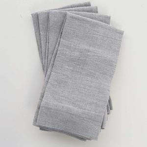 Light Grey - Smooth Linen Napkin Set (6)