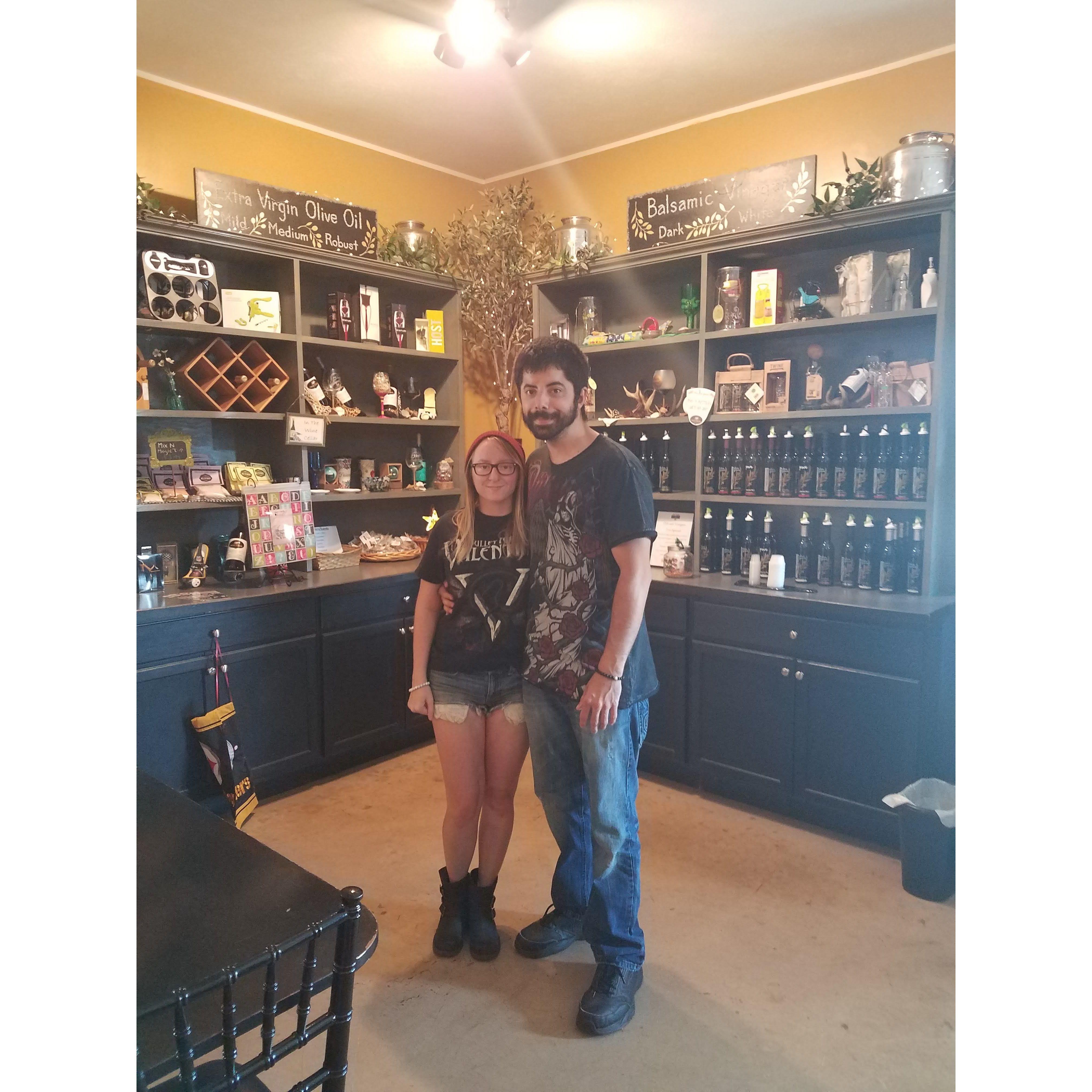 One of our first ever pictures taken together - August 2017, Deer Creek Winery (shot by mom)