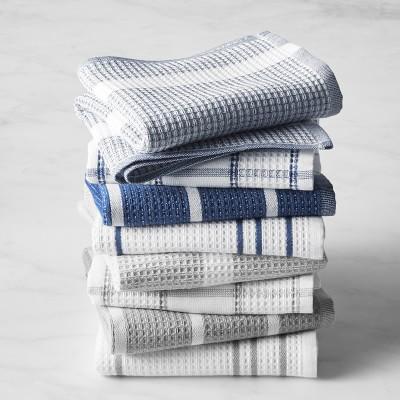 Williams Sonoma Super Absorbent Waffle Weave Multi-Pack Towels, Set of 4 in Drizzle Grey