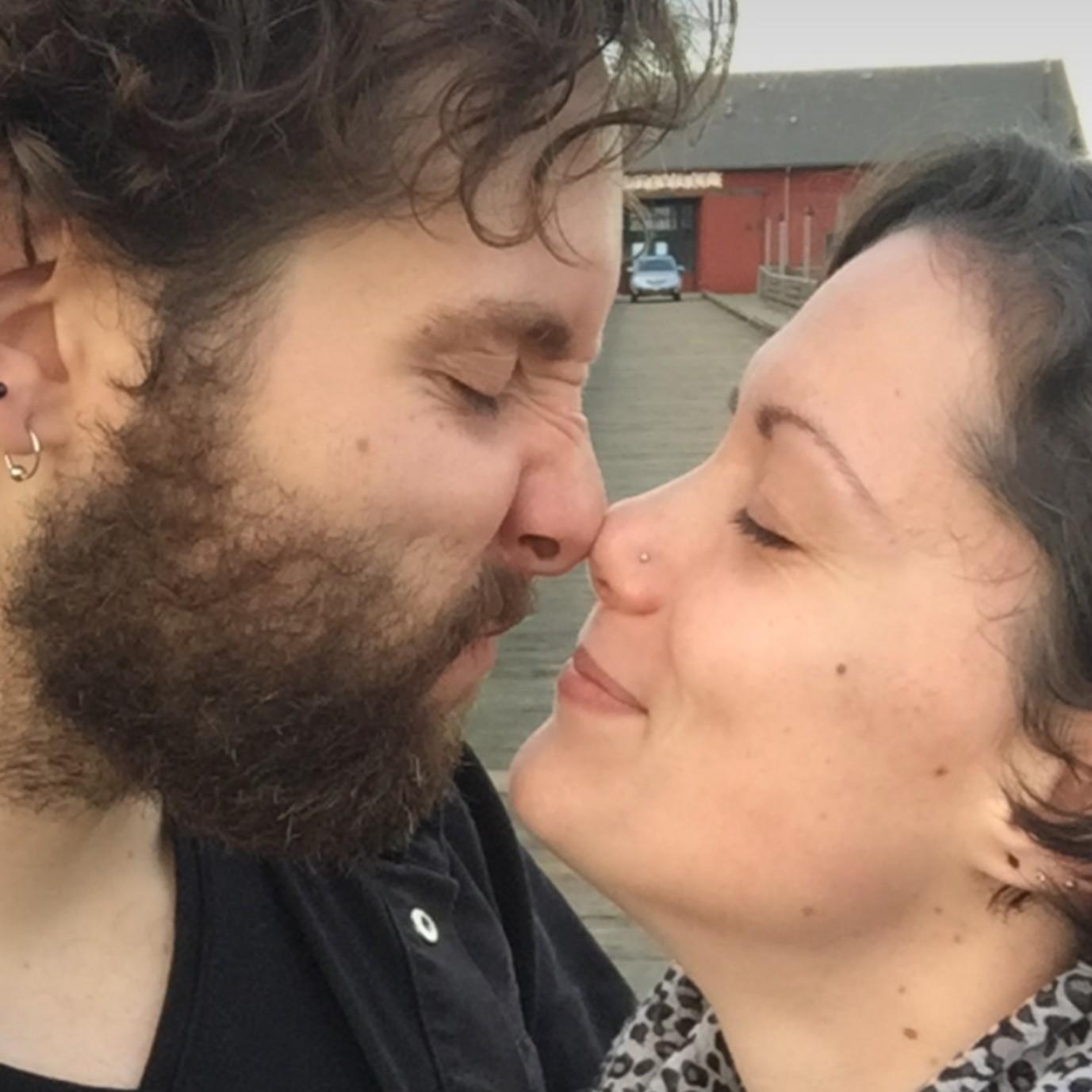 Our very first nose touching picture. 2016.