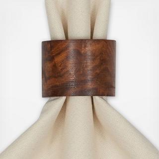 Wood Band Napkin Ring, Set of 4