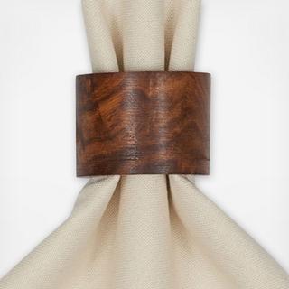 Wood Band Napkin Ring, Set of 4