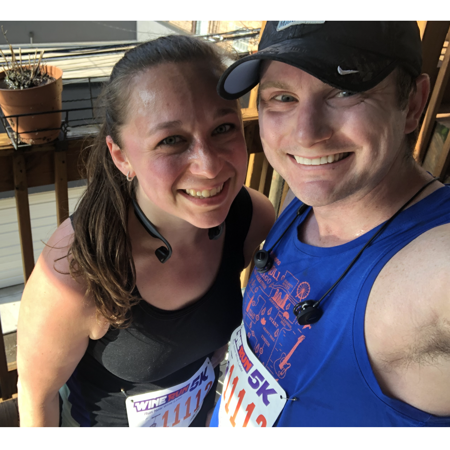 The couple that runs together, stays together.