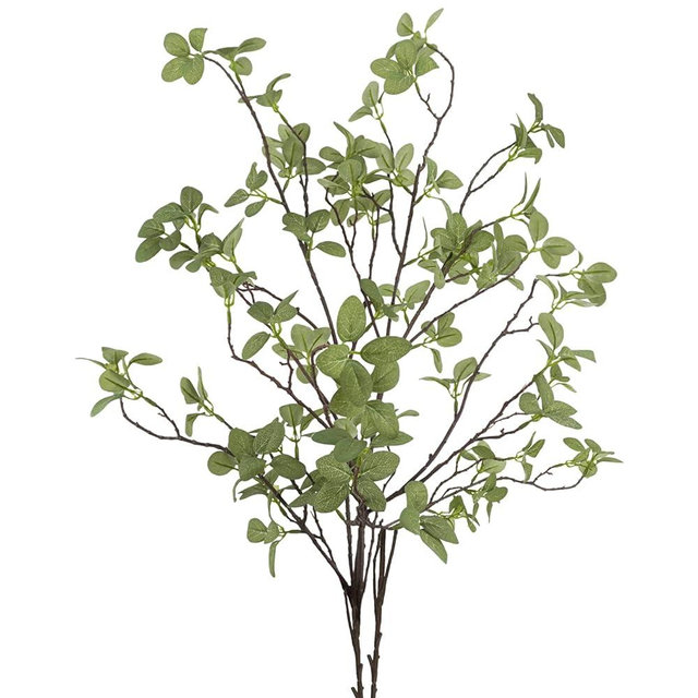 Ruidazon 2 pcs Artificial Greenery Stems, 41.3’’ Tall Fake Plants Branches Faux Greenery Ficus Twig Leaf for Home Garden Shop Office Desk Decoration