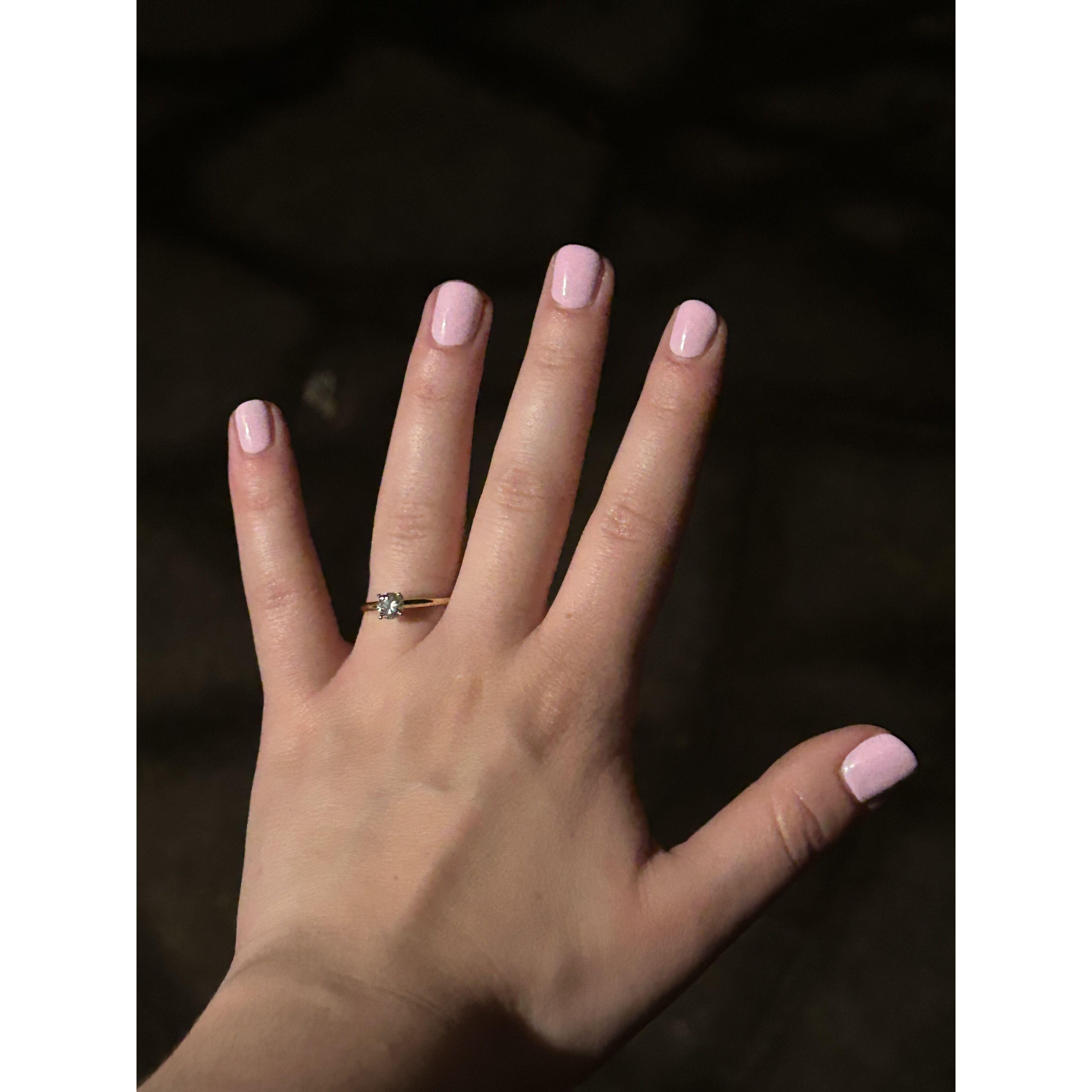 Cate took this pic on the night Alex proposed. Alex's Granny kindly gifted us the engagement ring she received from Alex's Pa.