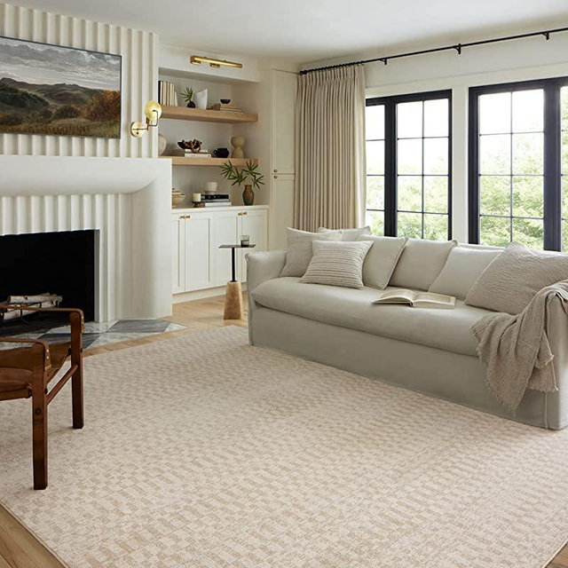 Loloi II Kamala Collection KAM-05 Ivory/Natural, Transitional 5'-3" x 7'-9" Area Rug