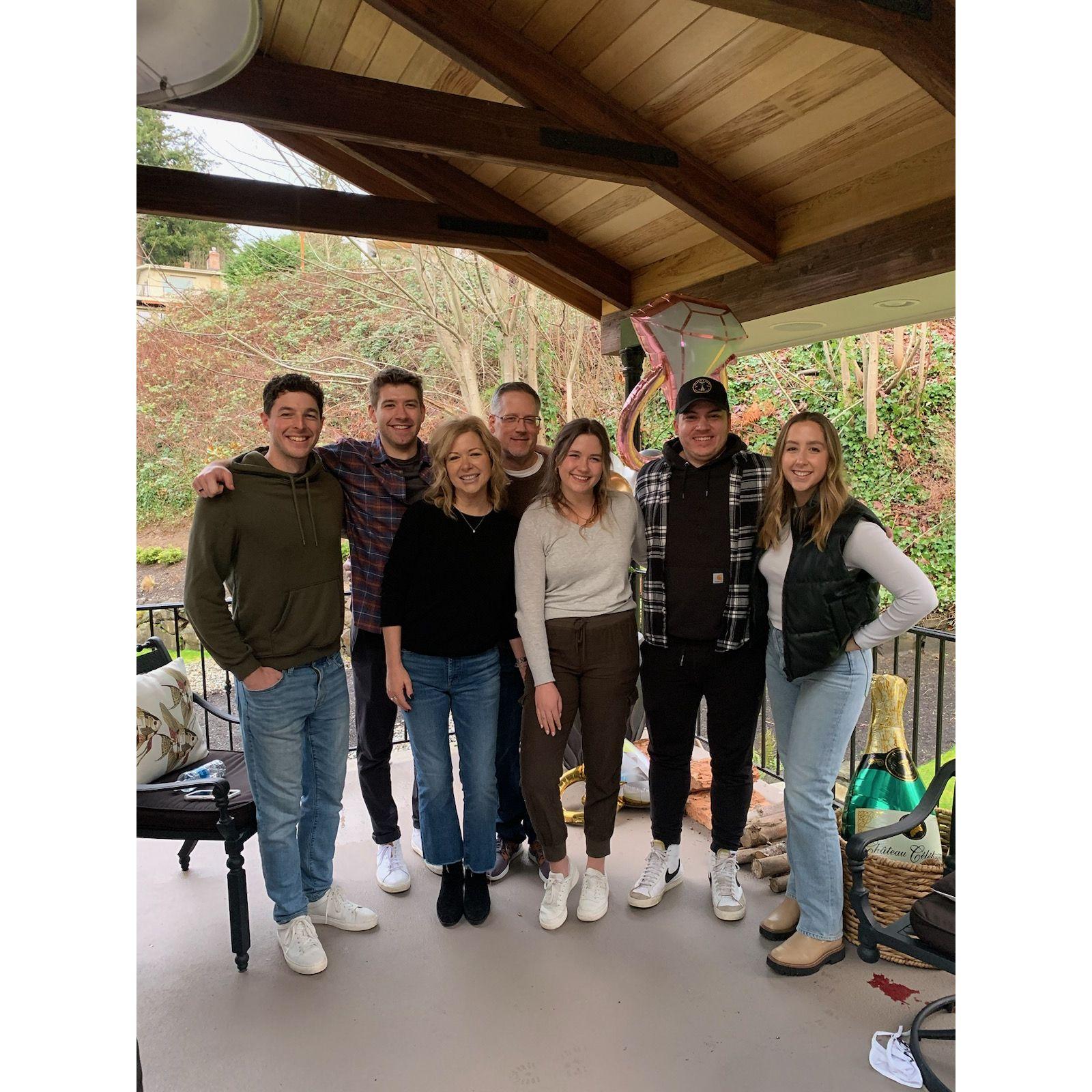 Celebrating our engagement with family & friends!