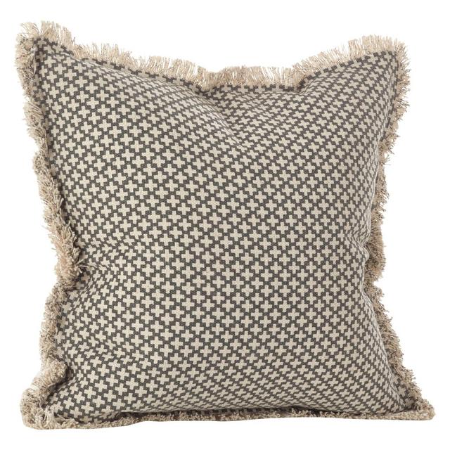 Slate Corinth Moroccan Tile Design Throw Pillow (20")- Saro Lifestyle