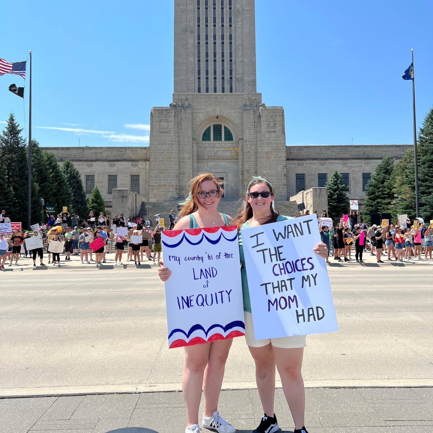 Protesting the overturn of Roe v. Wade at the NE state capitol