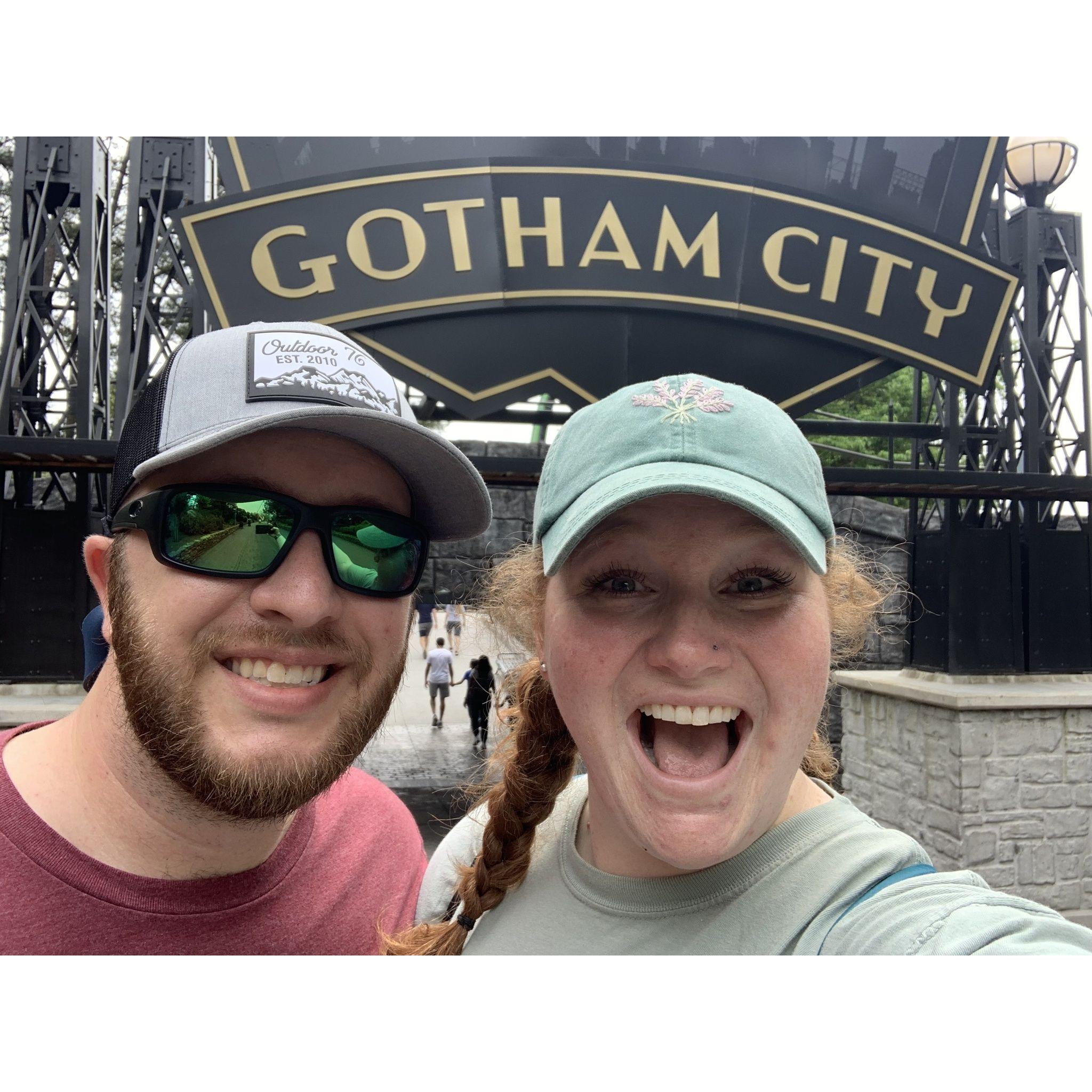 Celebrating Ty's birthday at Six Flags (May 2022)