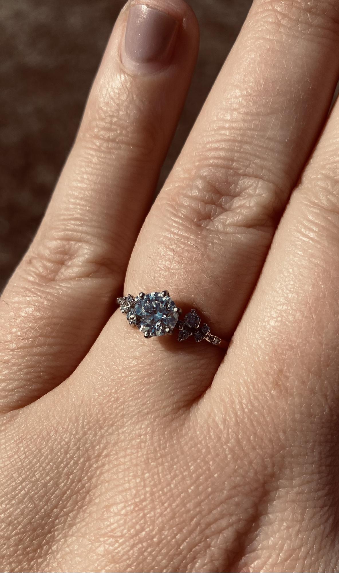 Beautiful ring! Pictures don't do it justice.