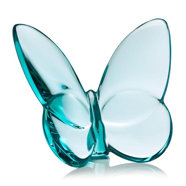 Baccarat 2.5" Lucky Crystal Butterfly in Turquoise