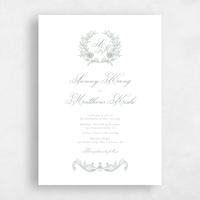 Green Wedding Invitation - Lezzeno Classic