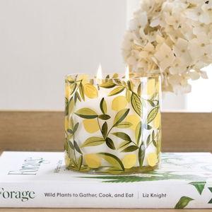 Hand Painted Flower Scent Candle - Citrus & Sage