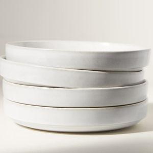 The Rowen Portuguese Stoneware Low Bowls, Set of 4 (color: Ivory)