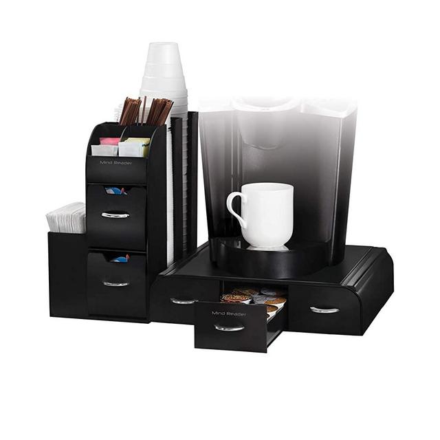 Mind Reader Combine 2 Piece Coffee Station, 20 x 14 x 12, Black