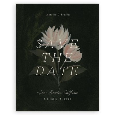 Deep Forest, Green Wedding Digital Save the Date - Brocard Portrait