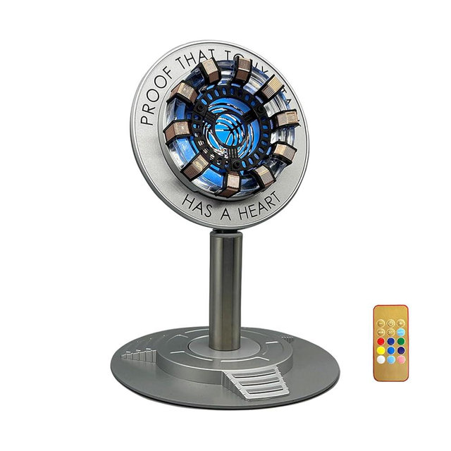 Moonacy Arc Reactor Light, Rechargeable Superhero Lamp, Multi-Color Cute Table Decor, Gifts for Him, Has A Heart(Touch/Remote).