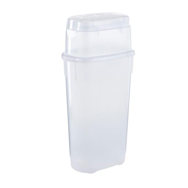 Rubbermaid Wrap N' Craft Plastic Storage Container for Holiday Wrapping Paper w/ Top Storage Compartment, Holds 20 Standard 30 In Rolls, Clear, single